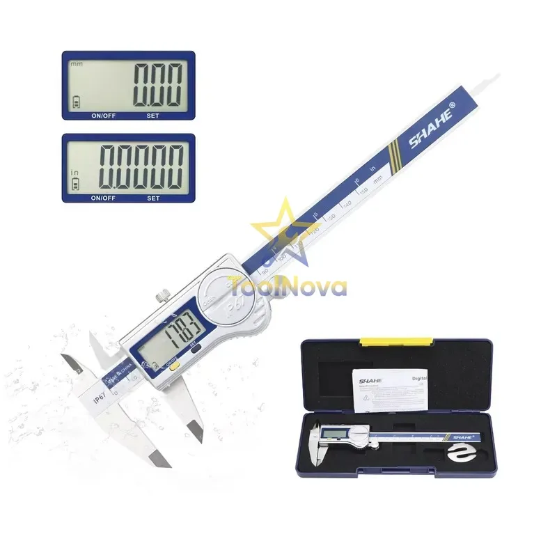 SHAHE IP67 0-200 mm Waterproof Digital Caliper Stainless Steel Vernier Caliper Electronic Caliper