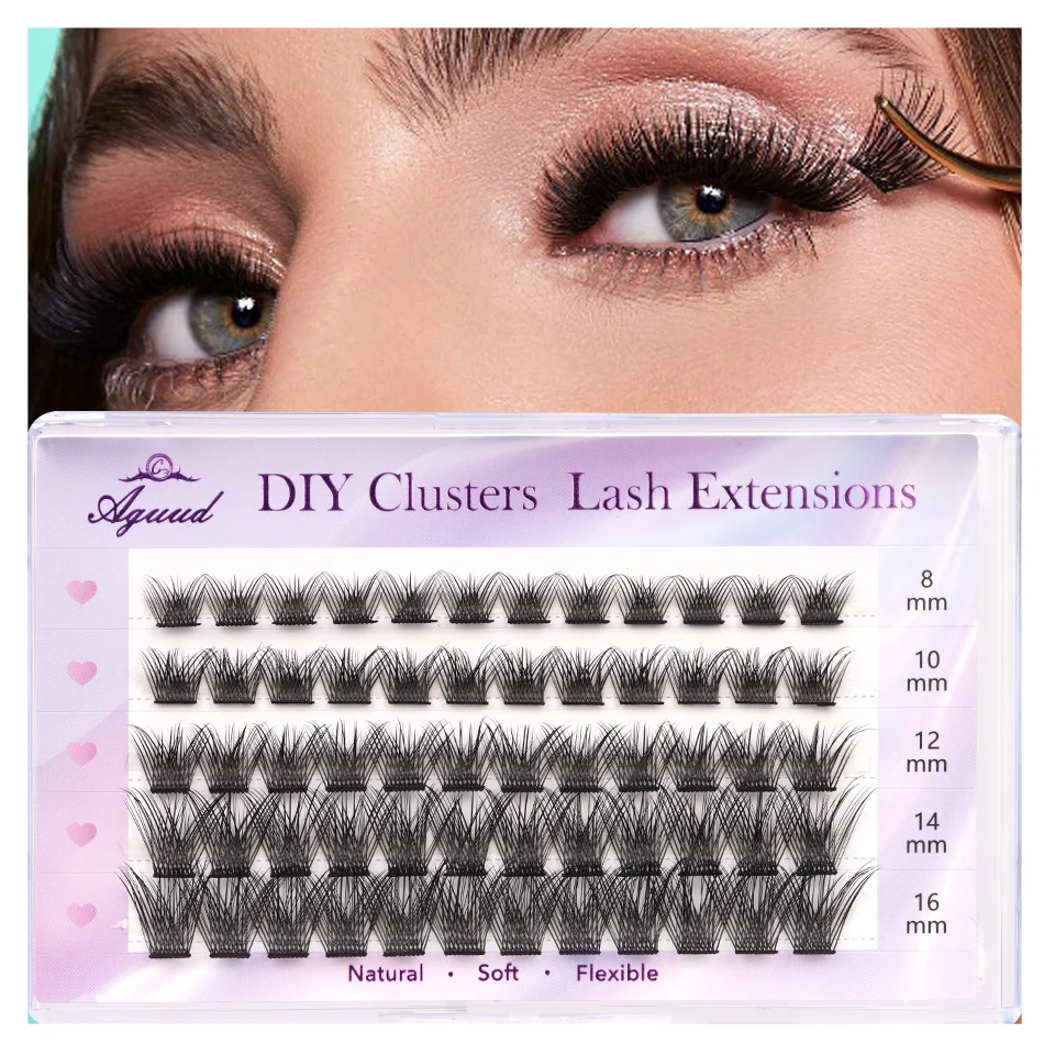 Cluster Lashes Heat Bonded Segmented Beam Korean Cosmetics Easy to Operate Eyelashes Cosplay Lashes Extension DIY Cluster Lashes