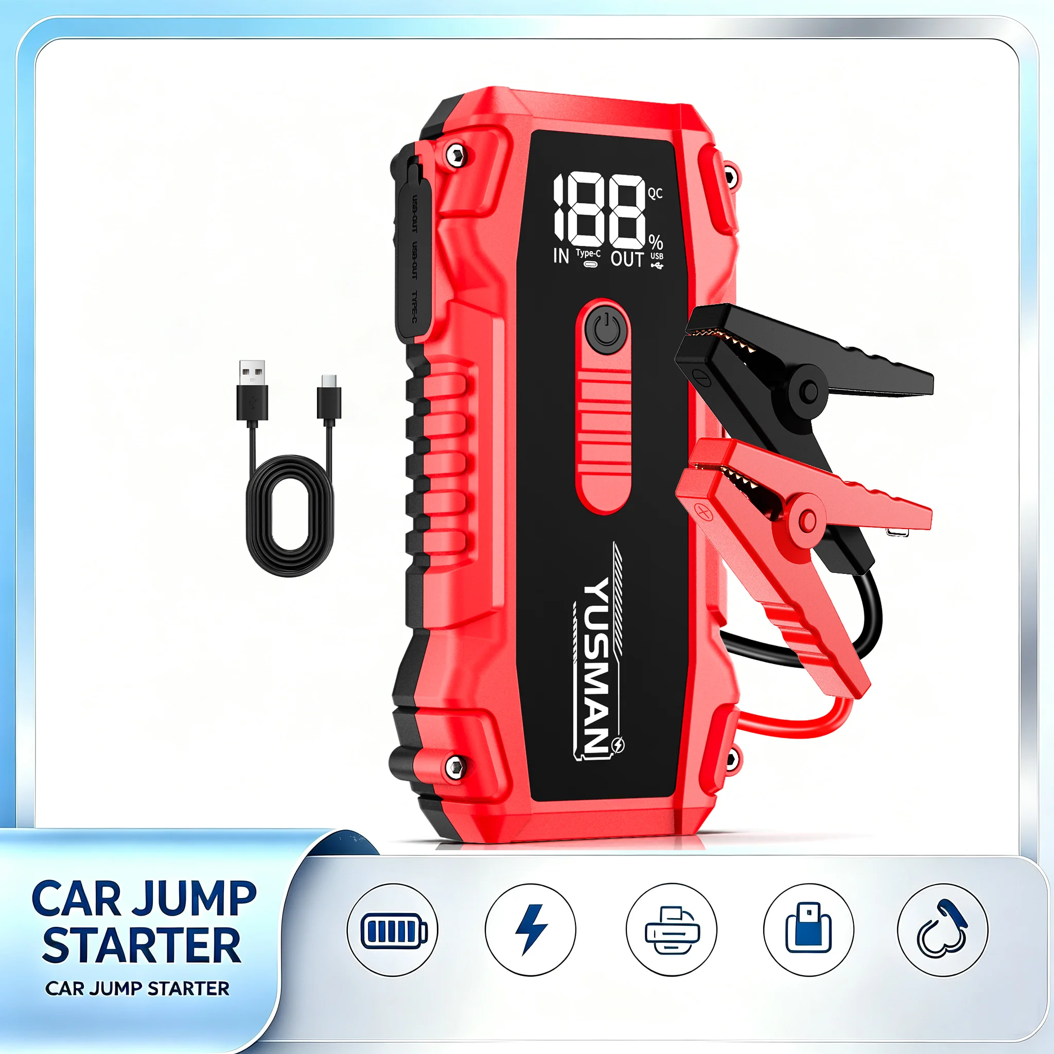 Portable Charger 20000Mah - 6400A – przenośny awaryjny zestaw do