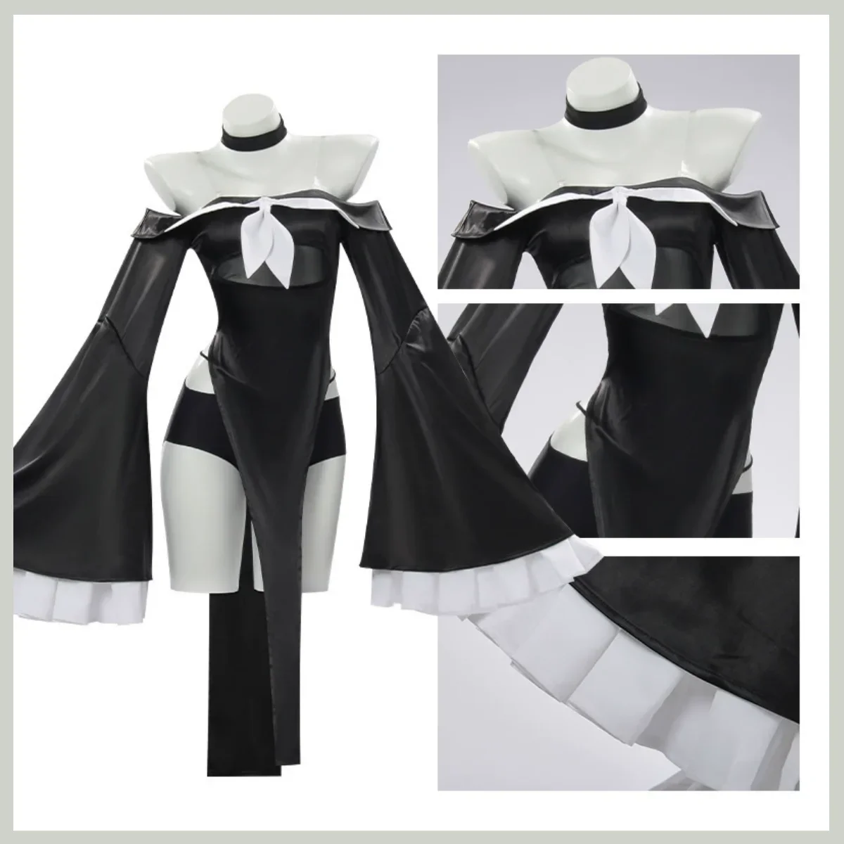 

Women's Sexy Little Zombie Black Dress Shorts Cosplay Costume Halloween Suit 2026 A.R.O.N.A Game Blue Archive Animation Plana