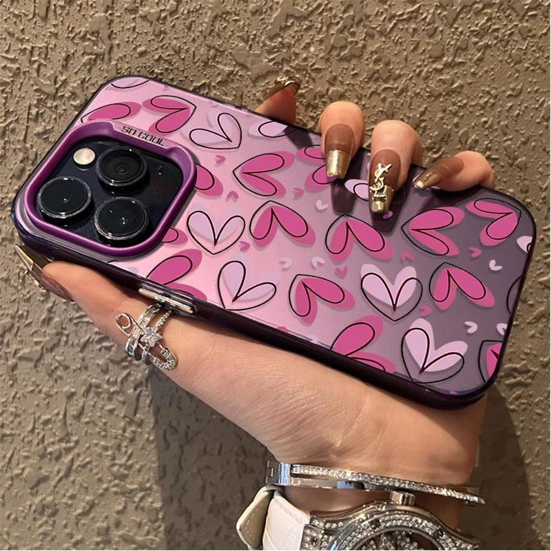 حافظة على شكل قلب وردي لطيف لهاتف Xiaomi Redmi Note 14 14S 13 12 11 Pro Plus 4G 5G 12S 11S 10s 10 9 9S 12C 13C 14C A3 A4 PC #4