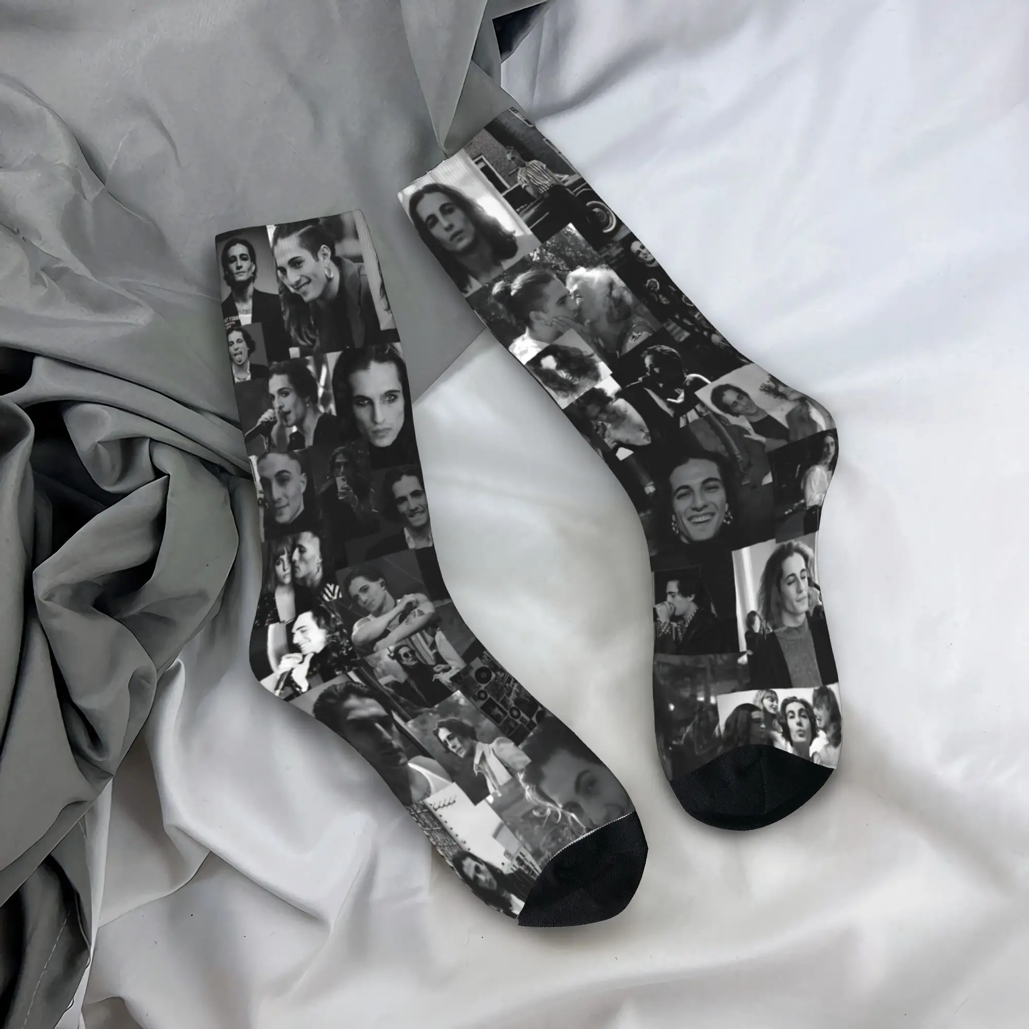 

Europe David Caartoon Stockings Graphic Funny Socks Winter Anti Skid Socks Unisex Men Climbing Soft Breathable Socks