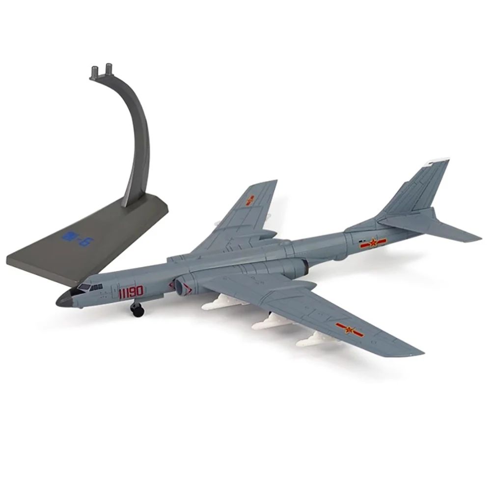 1/144 Scale Alloy Strategic Bomber Chinese Air Force H6K Aircraft Fighter for Children Gift Collection Room Desk Decoration
