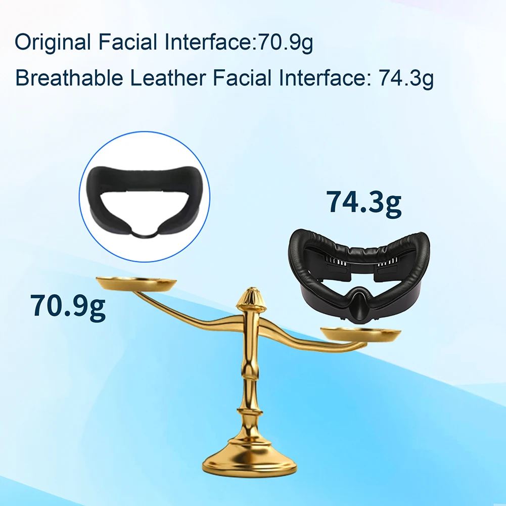 페이셜 인터페이스 및 페이스 커버 패드, 땀 방지 PU 가죽, 아이스 실크 원단 교체 폼 패드, 메타 퀘스트 3 액세서리, 3 인 1