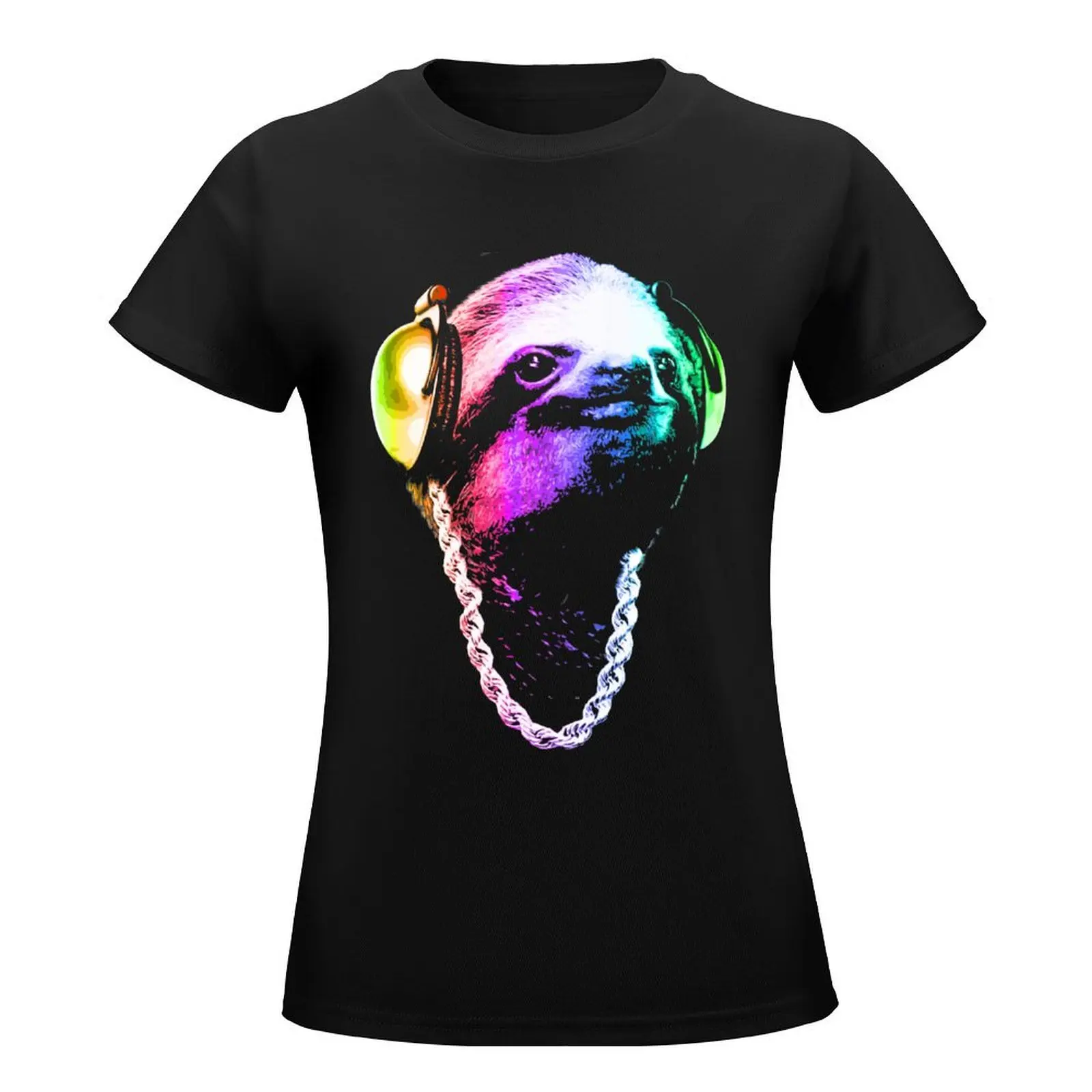 Sloth (Rainbow B-Boy Style) T-Shirt tops cute tops lady clothes plus size tops cropped t shirts for Women