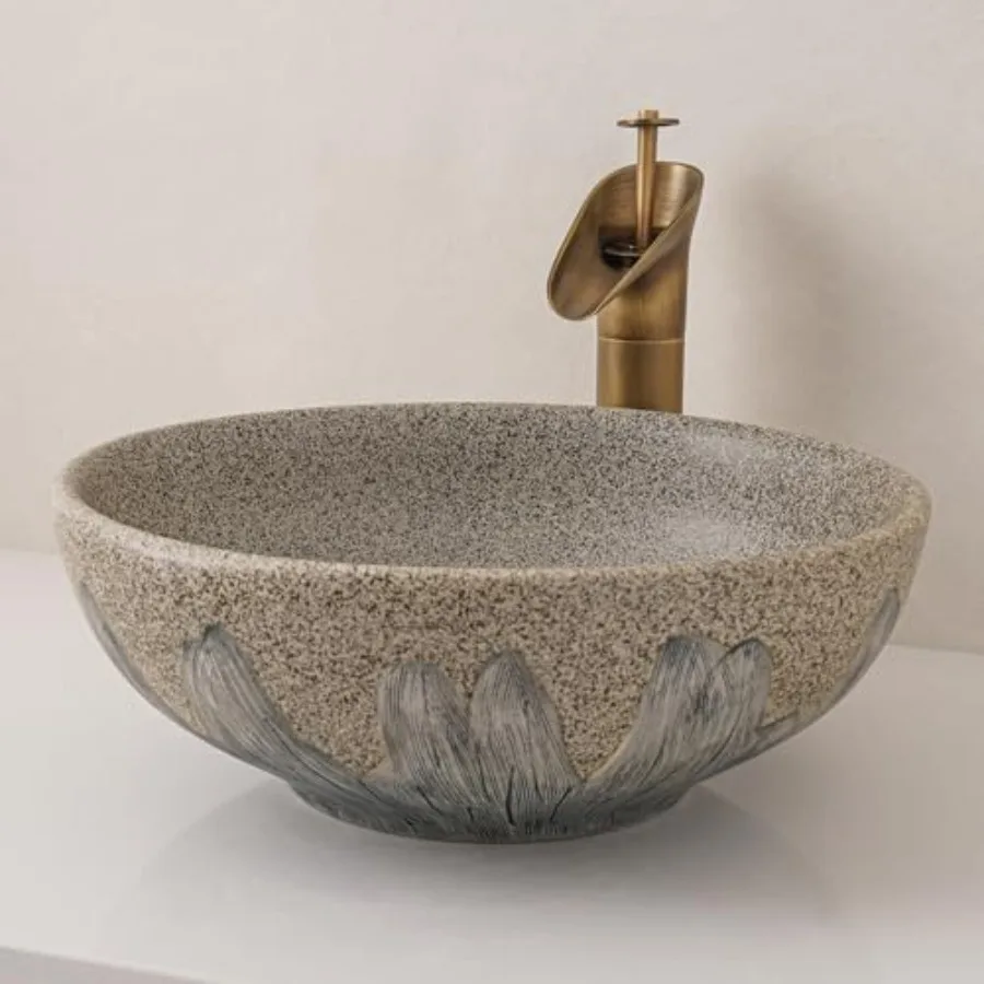 

Керамическая раковина для ванной комнаты, синяя, округлой формы, Jingdezhen, накладная, художественная, для бара и гардеробной, винтажная