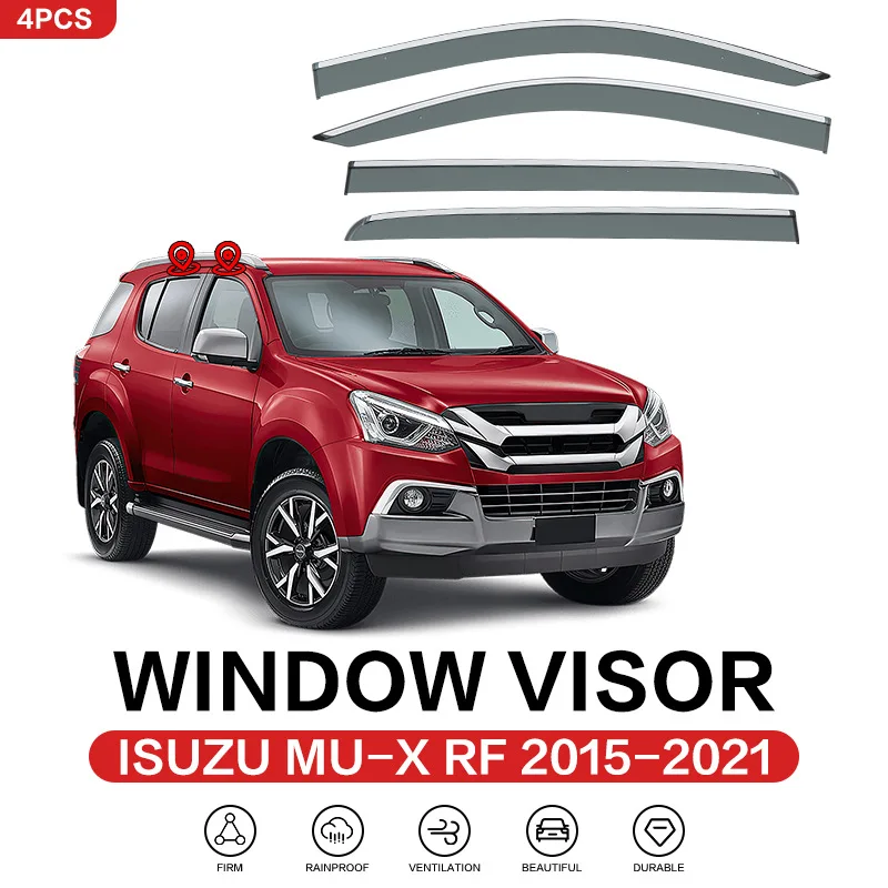 

For ISUZU MU-X 2013-2019 Car Window Visor Awning Shelters Windshield Side Window Rain Sun Shade Auto Accessories Car Styling
