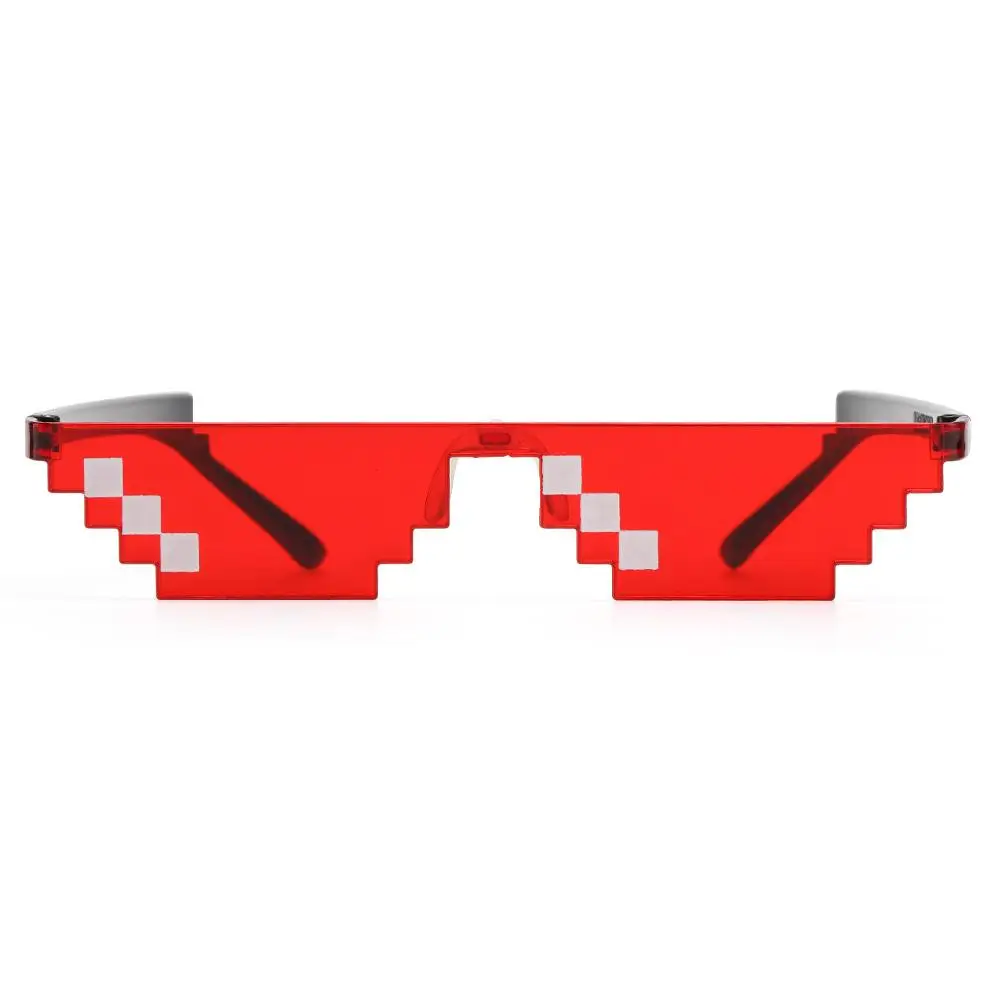 Gift Men & Women Halloween Cosplay Pixelated Mosaic Glasses Party Glasses Gamer Robot Sunglasses Shades