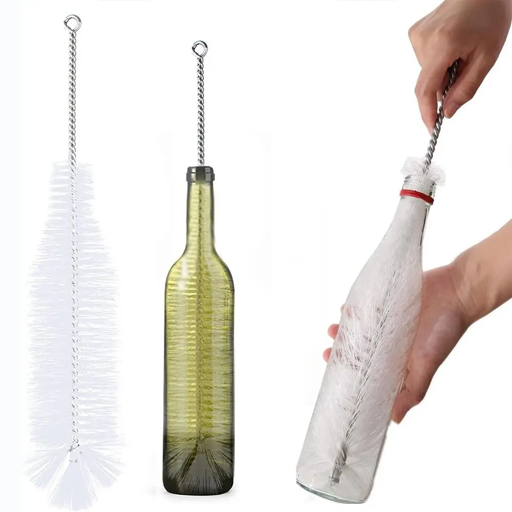 

Портативные многоразовые белые щетки для бутылок, практичные щетки для чистки чашек, прочные щетки с мягким ворсом для дома и кухни