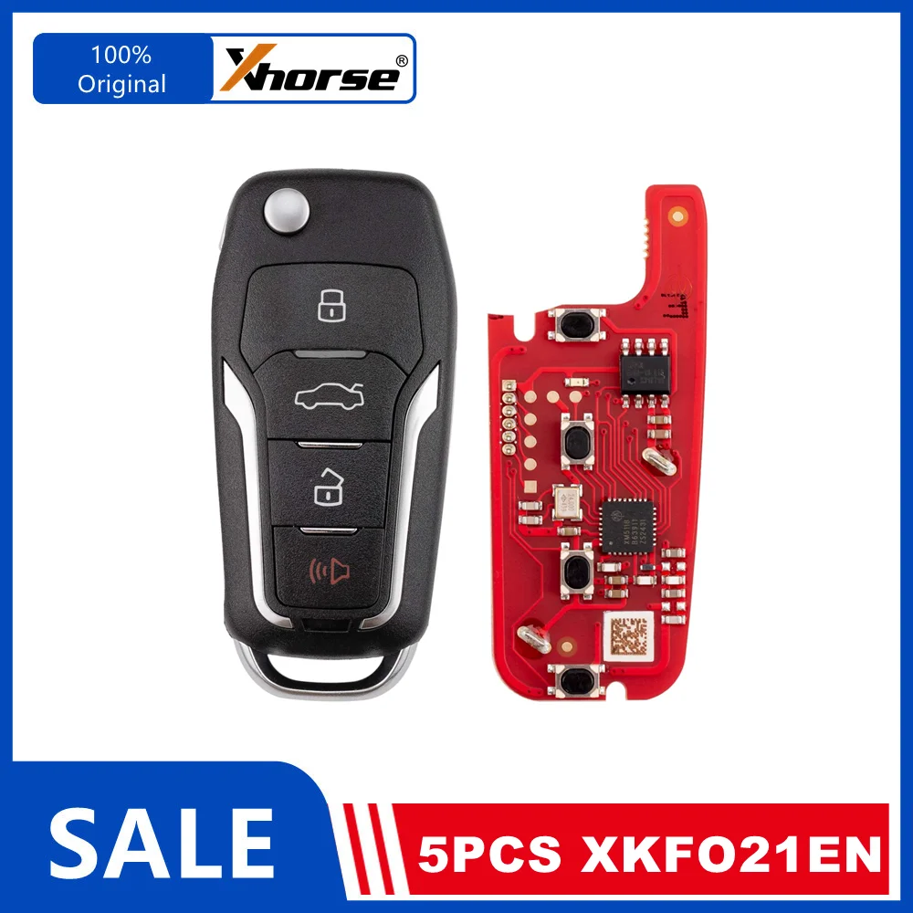 

5 шт. XHORSE для Ford XKFO21EN, дистанционные ключи 2-го поколения, универсальный автомобильный смарт-ключ, обновленная версия XKFO01EN