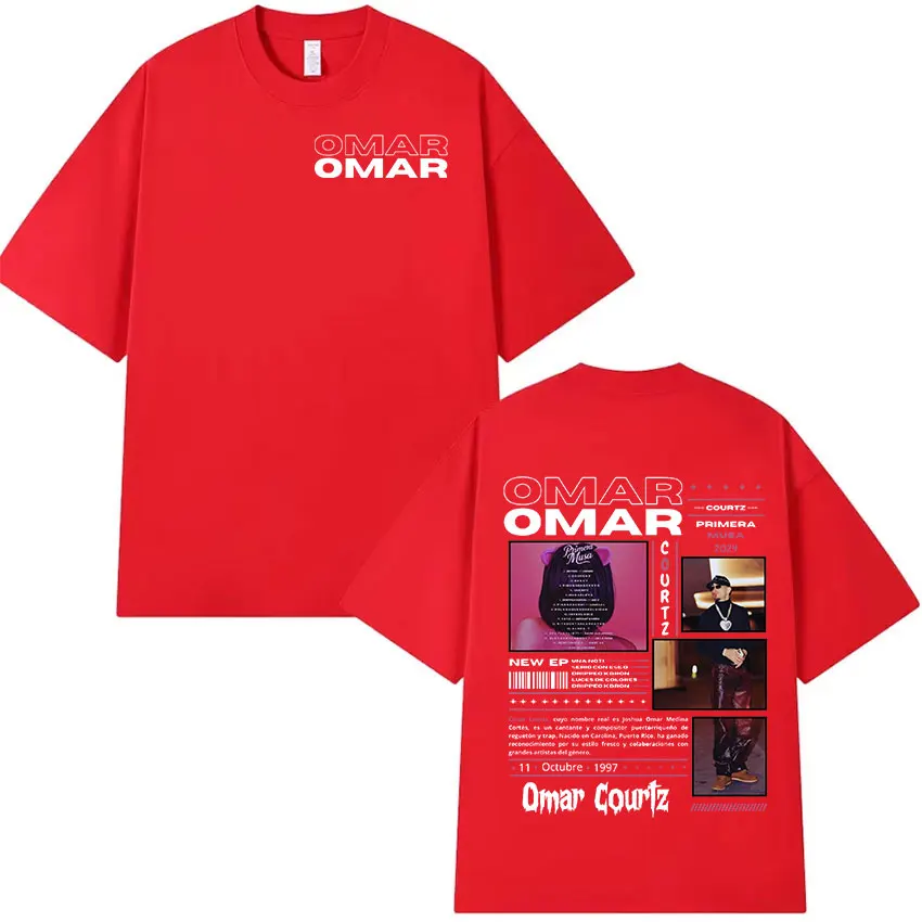 Rapper Omar Courtz Tour 2024 Graphic T Shirts Men's Retro High