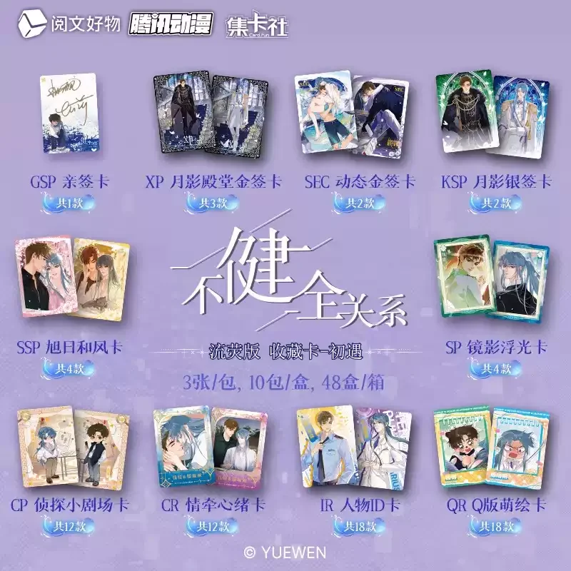 Unsound Relationship Blind Pack Trading Cards Qian Cuo Teng Ruiyu Manhua Merch Collectible Card Game Surprise Gift For Fan