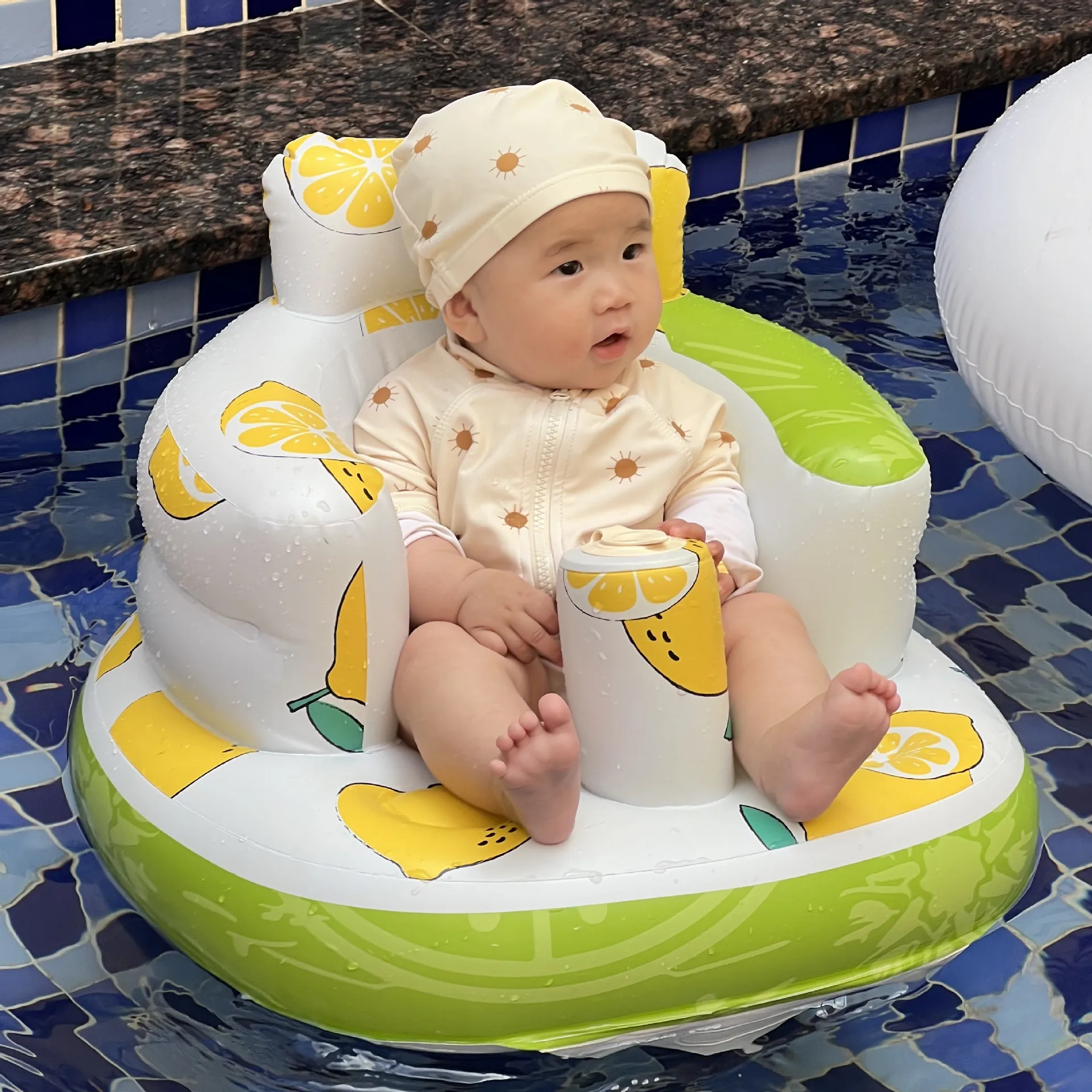 New Ins-style Inflatable Sofa, Baby Sitting Chair, Practice Sitting Seat, Infant Bathing Stool