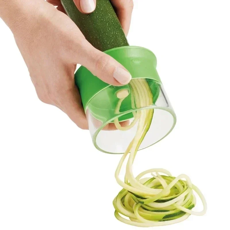 Handheld Spiralizer Vegetable Fruit Slicer Adjustable Spiral Grater Cutter Salad Tools Rotary Grater Kitchen Accessories