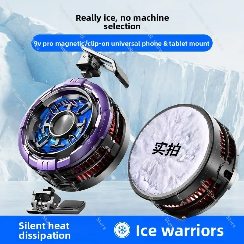 CX08 Magnetic Semiconductor Phone Cooler 2 in 1 Back Clip AI Intelligent Cooling for Gaming Heat Sink Fan