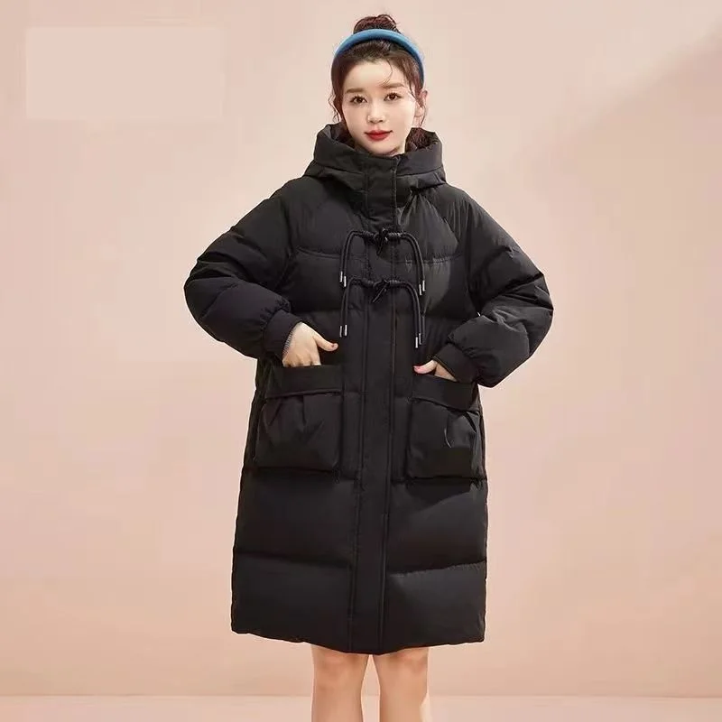 In 2024 Women's Fashion Loose Horn Button Coat In Autumn And Winter Cotton-padded Jacket Explosions Slim Small Fresh Padded Coat