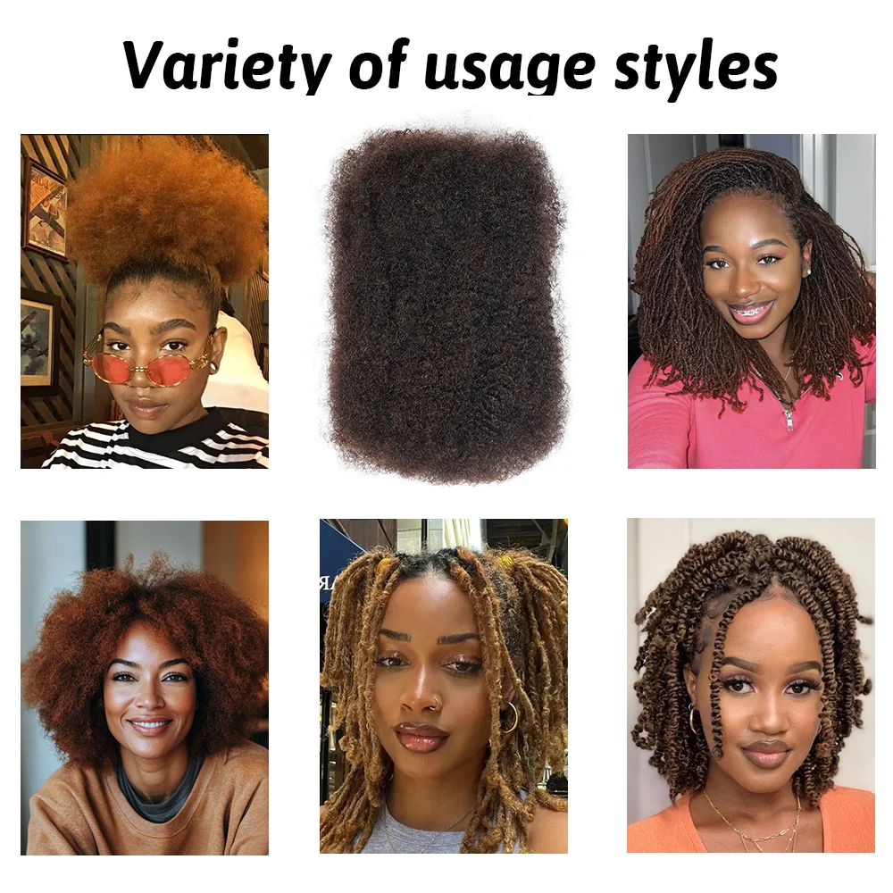 الأفرو غريب السائبة 100% الشعر البشري السائبة ل وصلات شعر Dreadlock 50 جرام/قطع Locs تويست تجديل الشعر الكروشيه للنساء السود