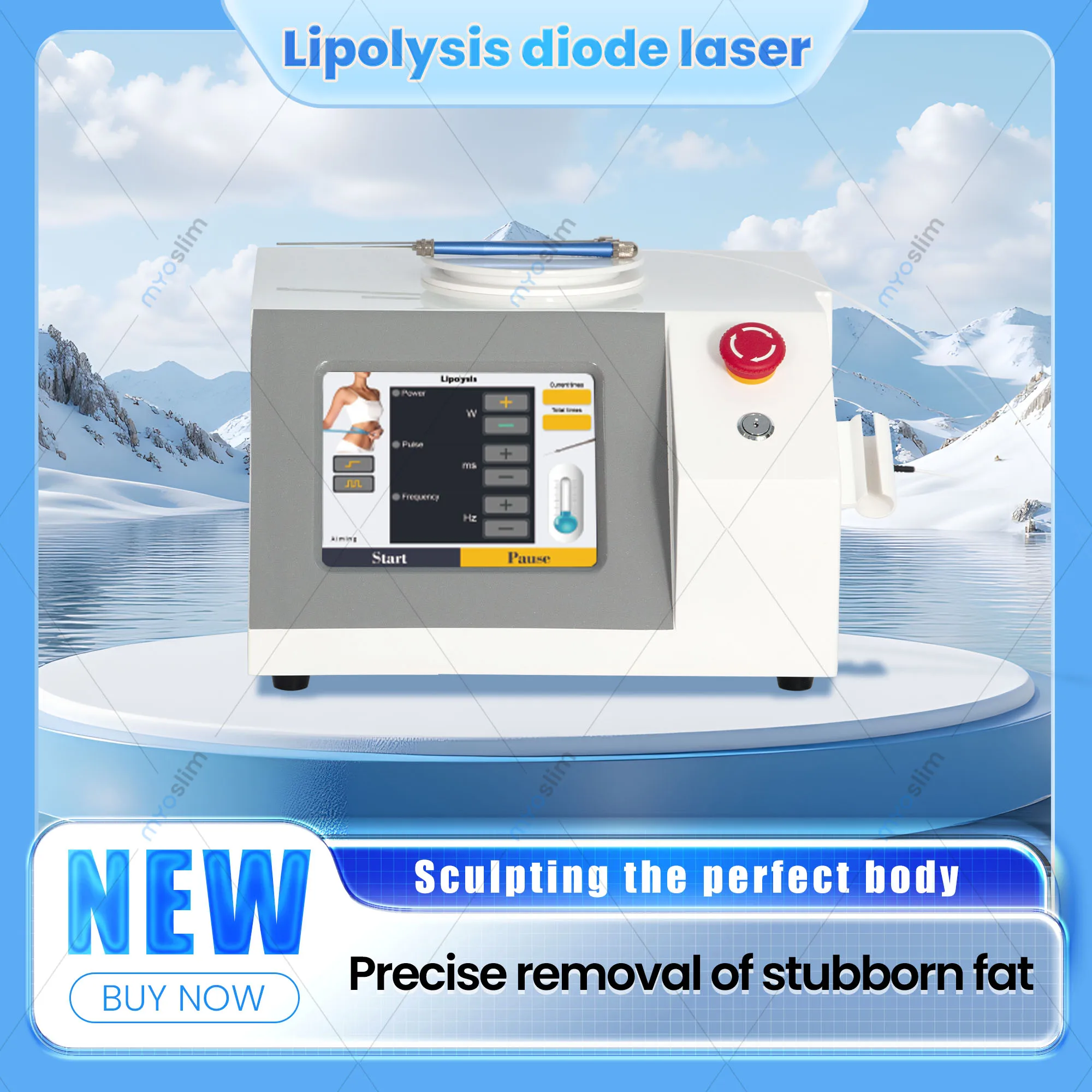 Professional Diode Lipolysis Slimming Device, Endo  Face & Body Lift System, Non-invasive Fat Dissolving, Cellulite Reduction, Body Contouring and Skin Tightening Machine  Beauty Salonc