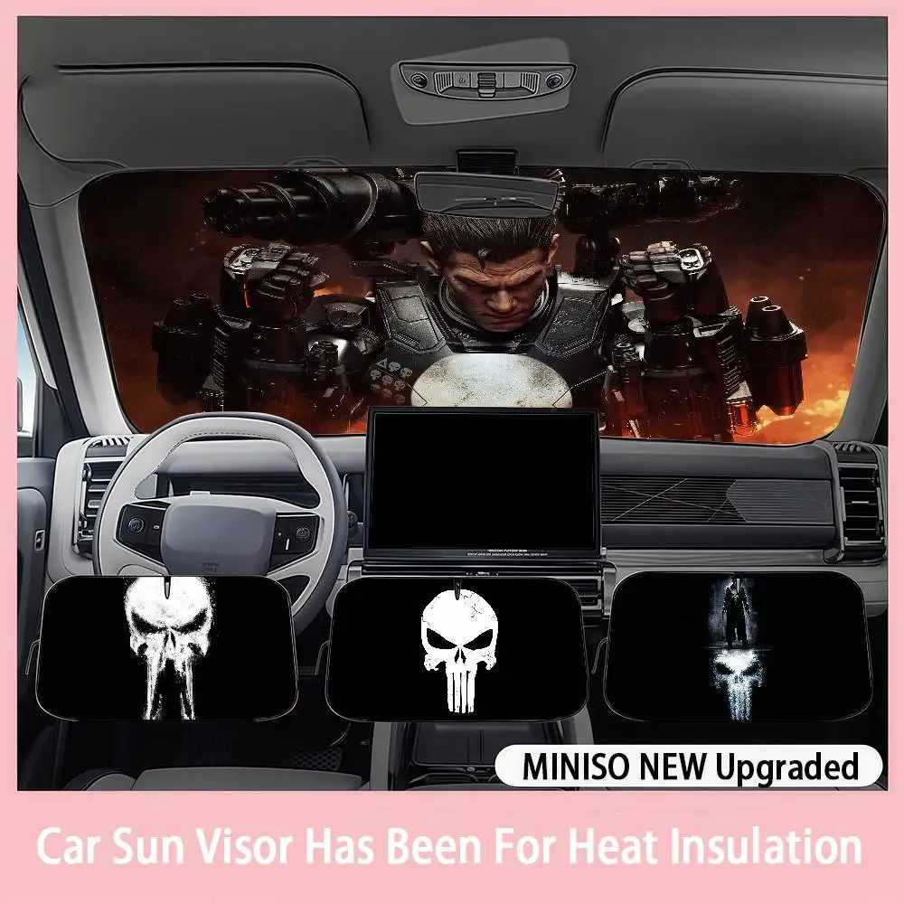 

Marvel Punisher Car SunShade Windshield sunshade blocks ultraviolet rays, car insulation sunshade protector