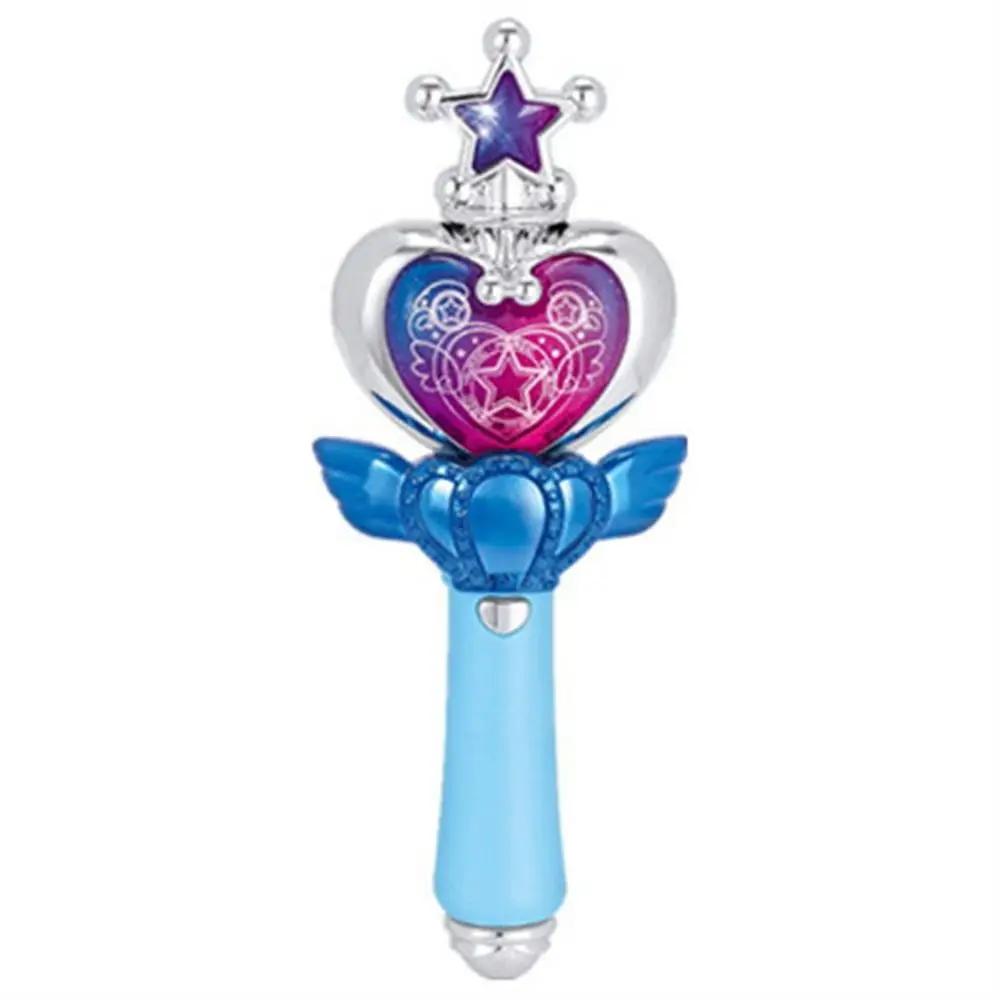 Led Light Girl Magic Wand Sound Effect With Music Moon Fairy Stick Cartoon Princess Cosplay Shine Glow Stick Costume Props