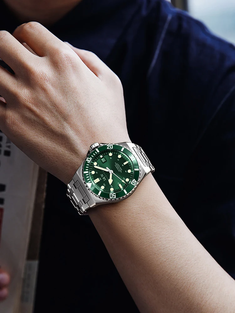 IW Luxury Brand Automatic Mechanical Sports Diving Watch Red Blue Bezel Steel Sapphire Luxury Men's Watches 300M Waterproof - view 3