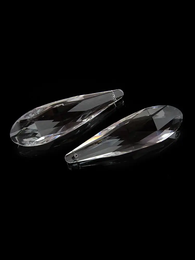 15pcs/lot 76mm Clear Crystal Faceted Chandelier Prism Parts Lustre Pendant Chandelier Part for DIY Party Home Wedding Decoration