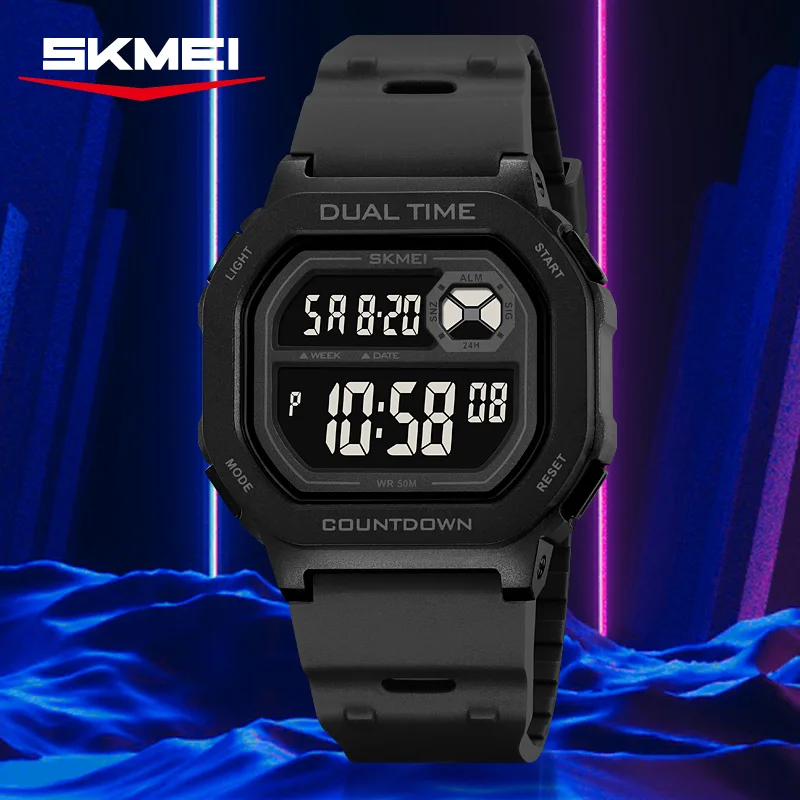 SKMEI 2543 Military Stopwatch Waterproof Multifunctional Digital Sports Watch for Mens Week Alarm Men Wristwatches Reloj Hombre - view 6