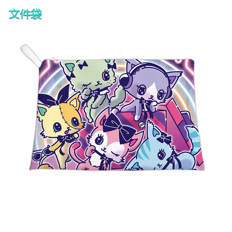 Beatcat 99763 anime personalizado bolsa casual caneta documento saco estudante dos desenhos animados tote crianças unisex