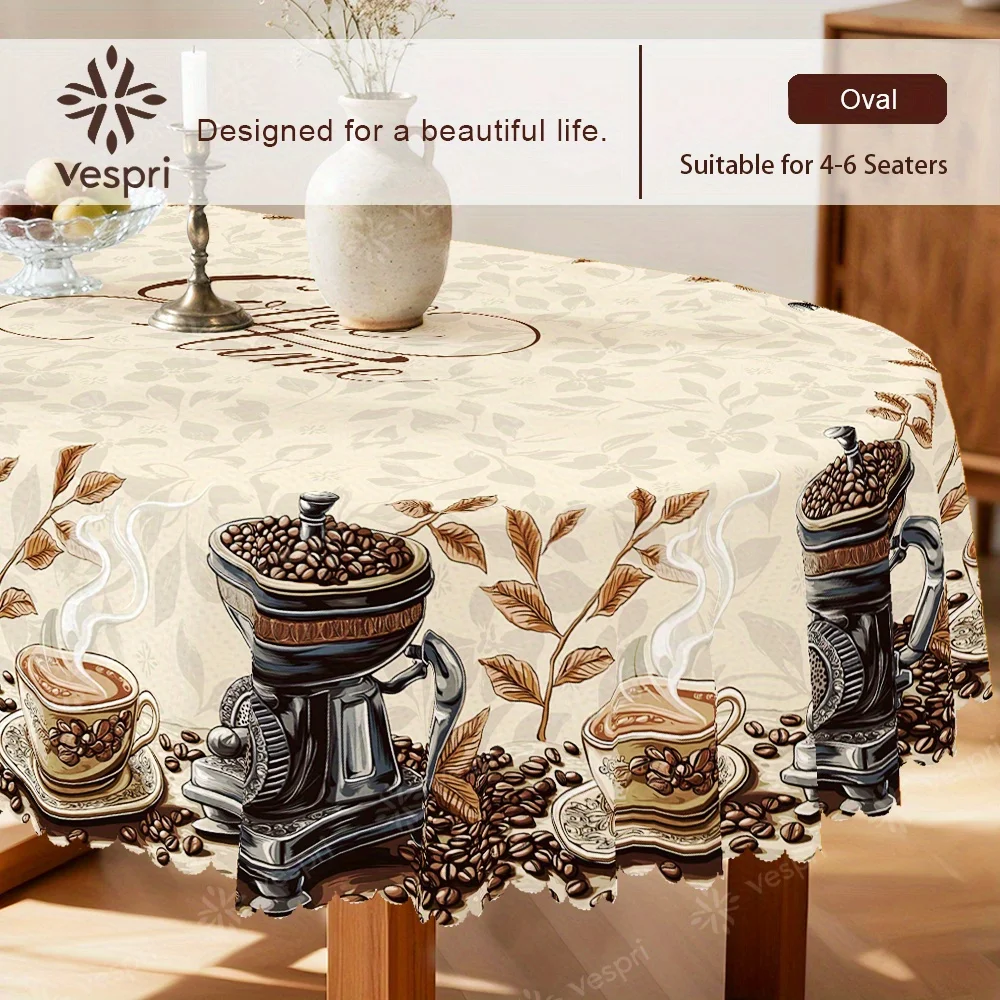 Wood grain, rural tablecloth, white and brown decorations, pots and teapots, European styleyzb