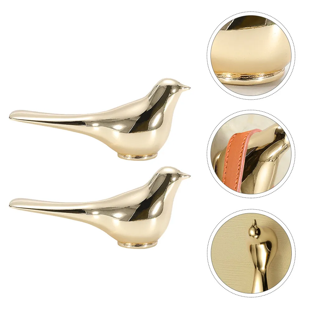 2Pcs Golden Zinc Alloy Cabinet Door Pull Handle Delicate Bird Shape Light Luxury Decorative Furniture Drawer Wardrobe Knob