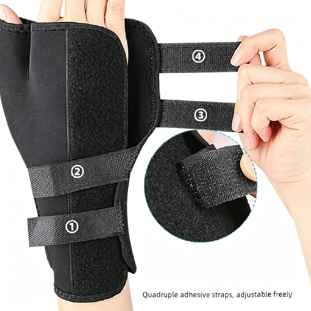 Thumb Wrist Splint Breathable Neoprene Brace Adjustable Detachable Aluminum Plate Support for Carpal Tunnel Arthritis Tendonitis