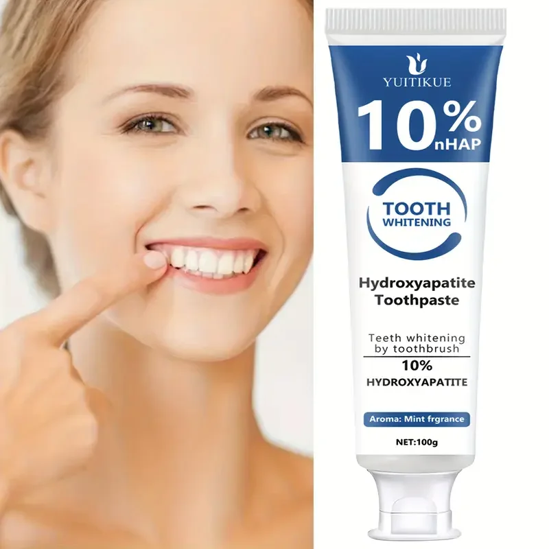 10% hydroxyapatite toothpaste is used to protect tooth enamel and strengthen teeth, fluoride-free formula, suitable for sensitiv
