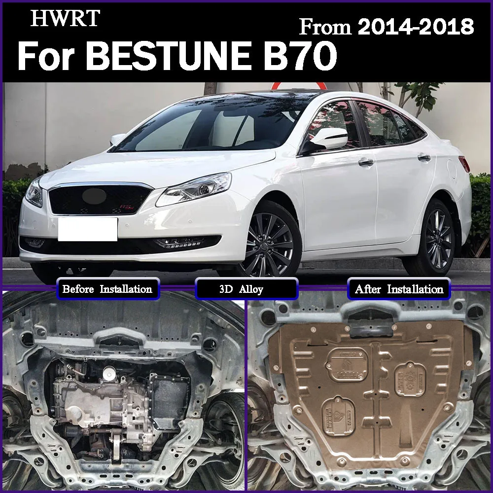 

Under Engine Guard Splash Shield Mud Fender Cover Plate Fender Mudguard Protector For BESTUNE B70 2014-2018 1.8T 2.0L