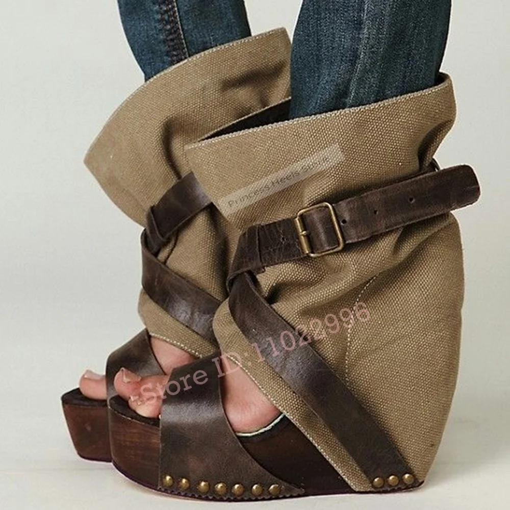 

Сандалии на танкетке на толстой подошве, пряжки на ремне, сандалии на платформе с открытым носком, разноцветные сандалии, ботинки, женская летняя обувь, дизайнерская повседневная обувь для вечеринок