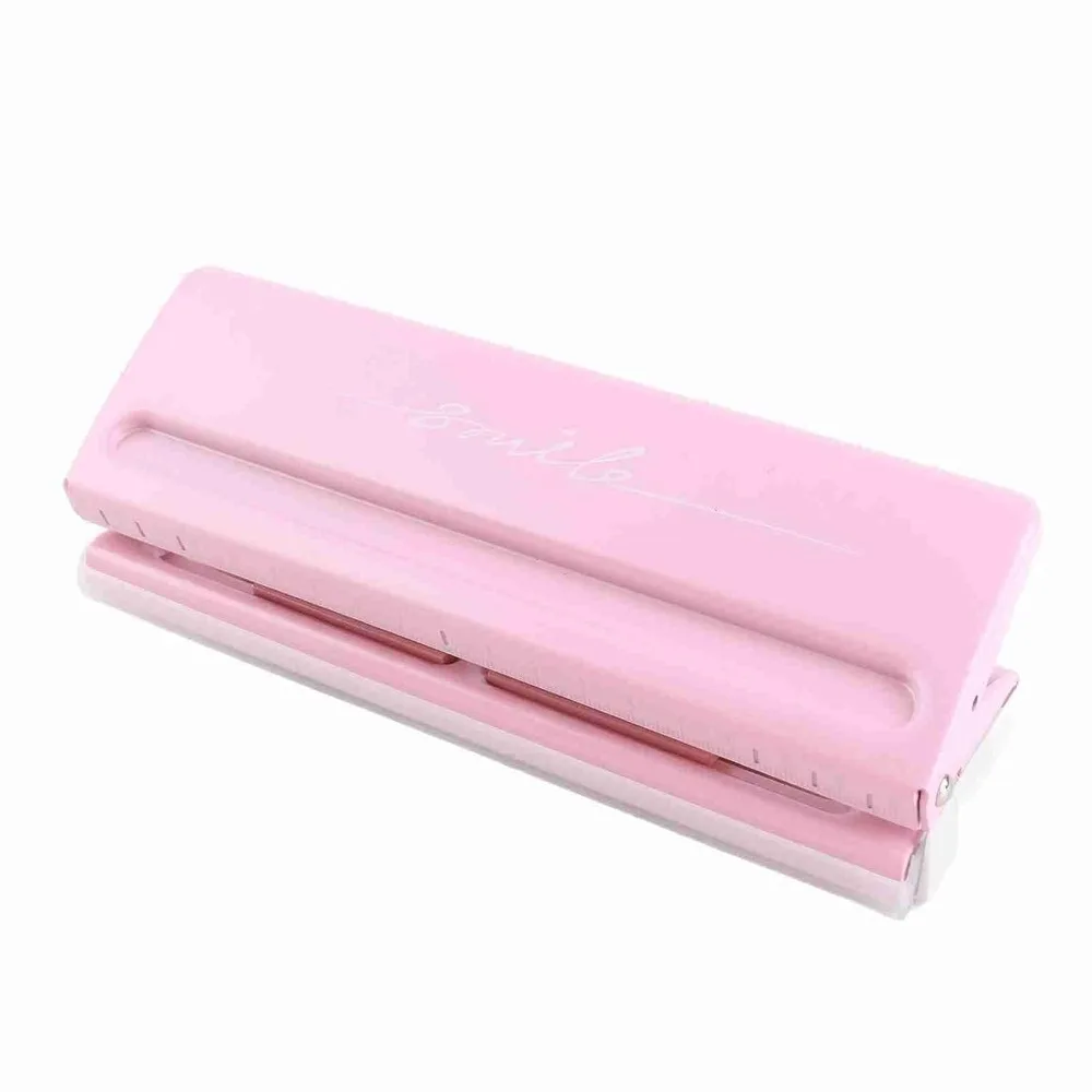 Adjustable Hole Distance 19-70mm 6 Hole Punch Sturdy Metal Construction 6 Sheet Capacity Metal Six Hole Puncher Pocket Size