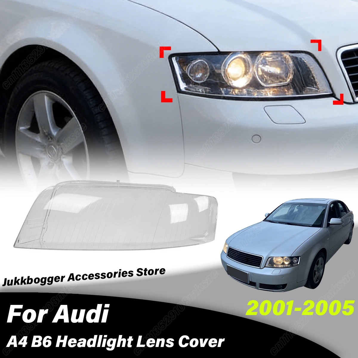 

Для Audi A4 B6 2001-2005 гг. Прозрачная защитная накладка на переднюю фару автомобиля, внешние декоративные аксессуары