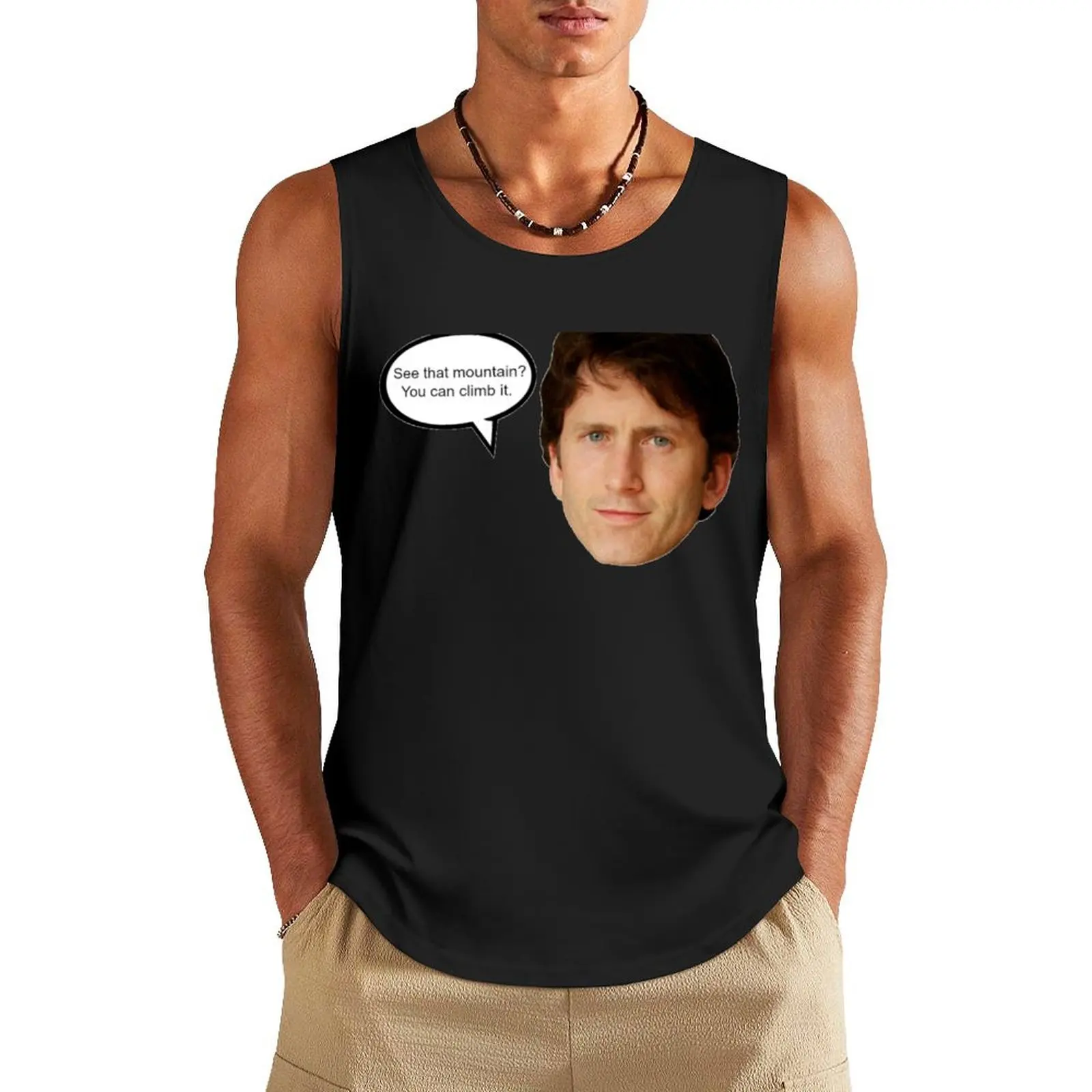 Todd Howard Climbing Mountains Tank Top Fitness men clothing man vest