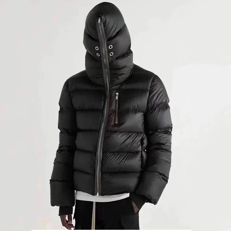 Rick Owens jaquetas para homens, casacos com capuz com zíper, streetwear grosso, RO quente, Y2k, 90% ganso, 24ss, novo no inverno