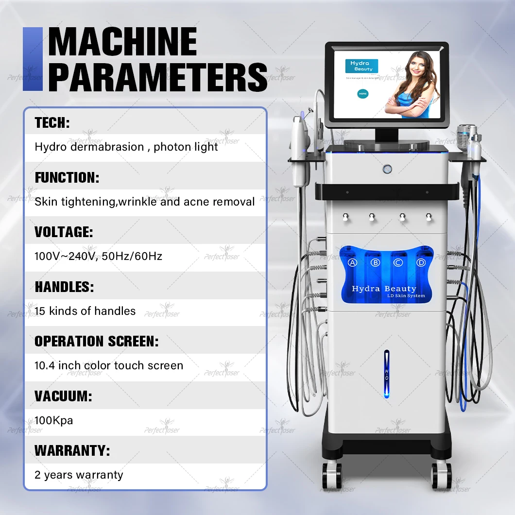 Neueste 15 in 1 Gesichts pflege Hydra Derma brasion Maschine Gesichts reinigung Lifting Haut verjüngung Hydro profession elles Gerät