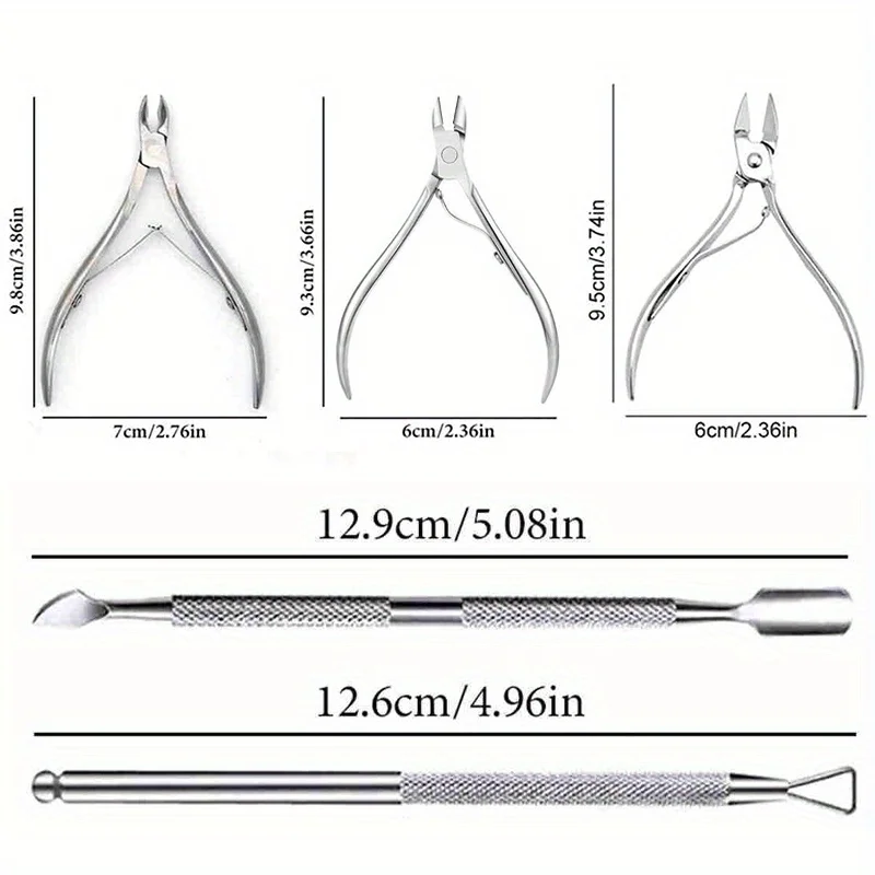 6/7 pçs tigela de imersão em gel removedor de esmalte com kit cortador de cutícula morta escova de unhas empurrador de cutícula descascador ferramentas de manicure