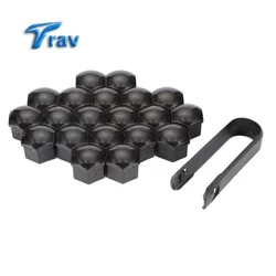 20pcs 19mm Vehicle Auto Car Wheel Lug Bolt Nut Cover Cap+Removal Tool For Audi/VW