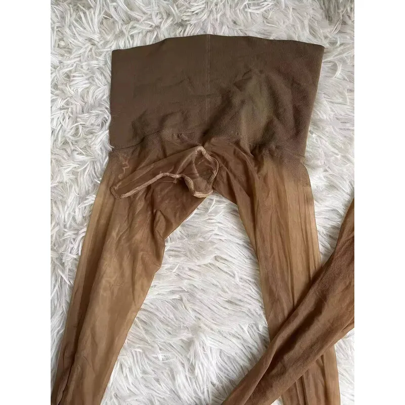 

Within70kg High Waist See Through Tights Pantyhose Men Seamless Leggings Fitness Bottoms