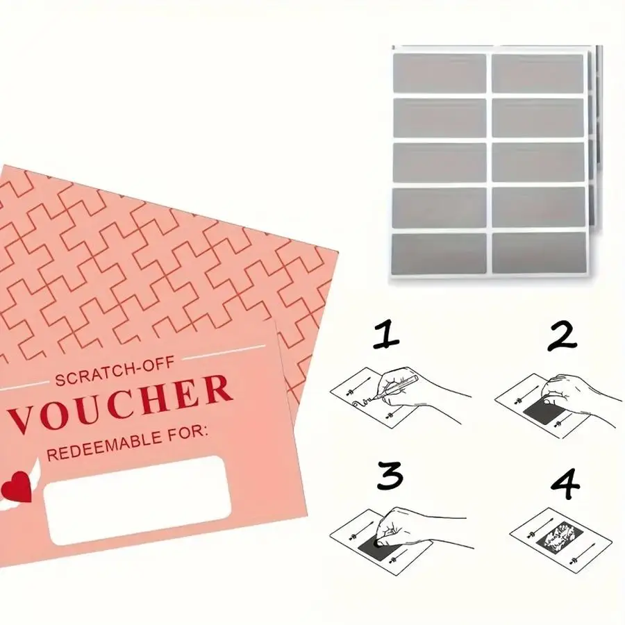 1/5/10/20/50/100pcs Sets/60 Sets of Scratch-Off Cards - Wedding, Birthday, Party, and Holiday Gifts; Games, Fun with 