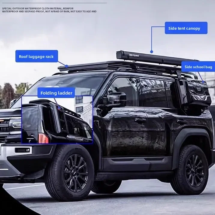 Applicable equation Leopard 5 roof rack frame expansion platform Baja folding ladder small schoolbag off-road modification parts