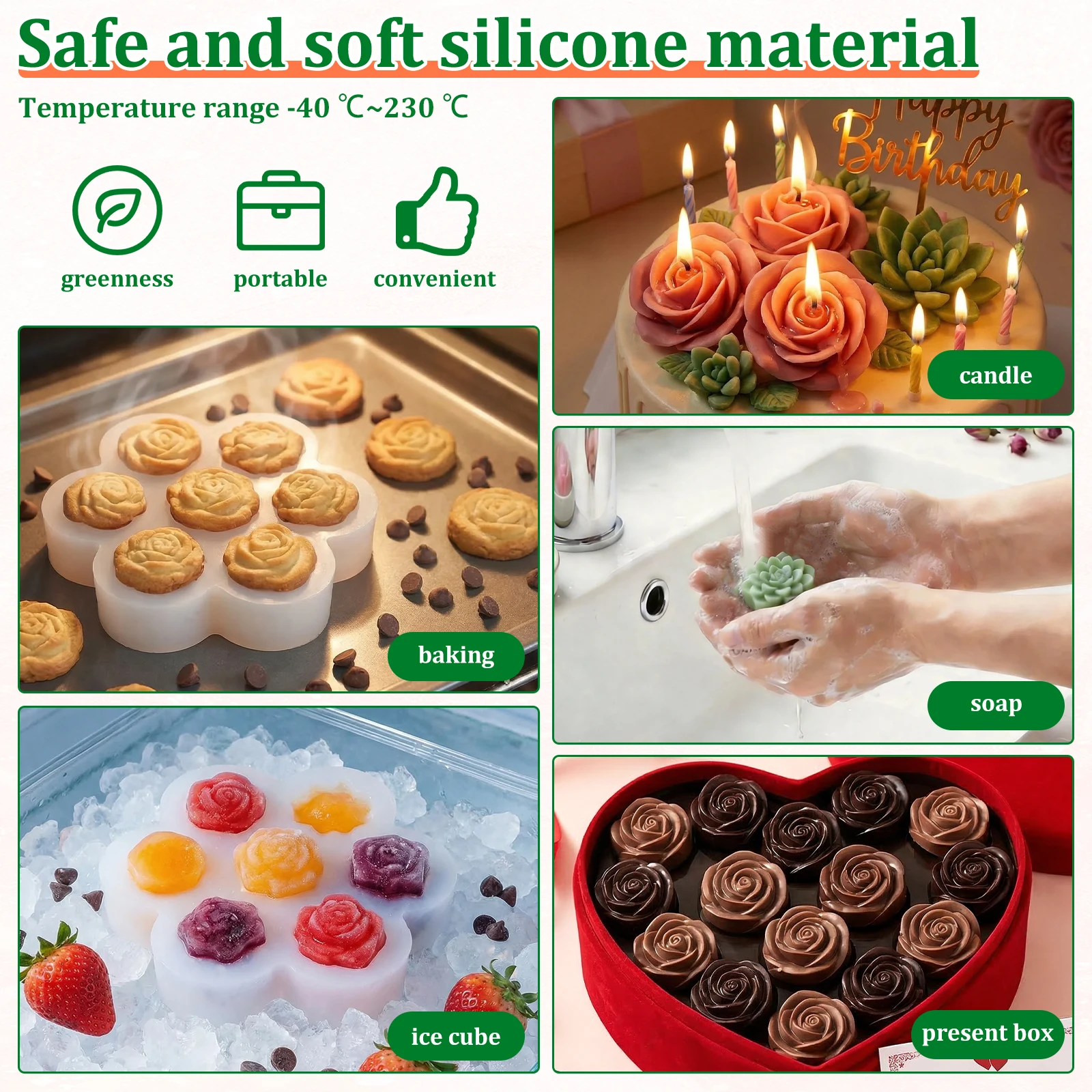 2個入り 7個穴 3Dシリコンモールド 簡単脱型 DIYフラ - Soap Making Gloves のレビューと価格