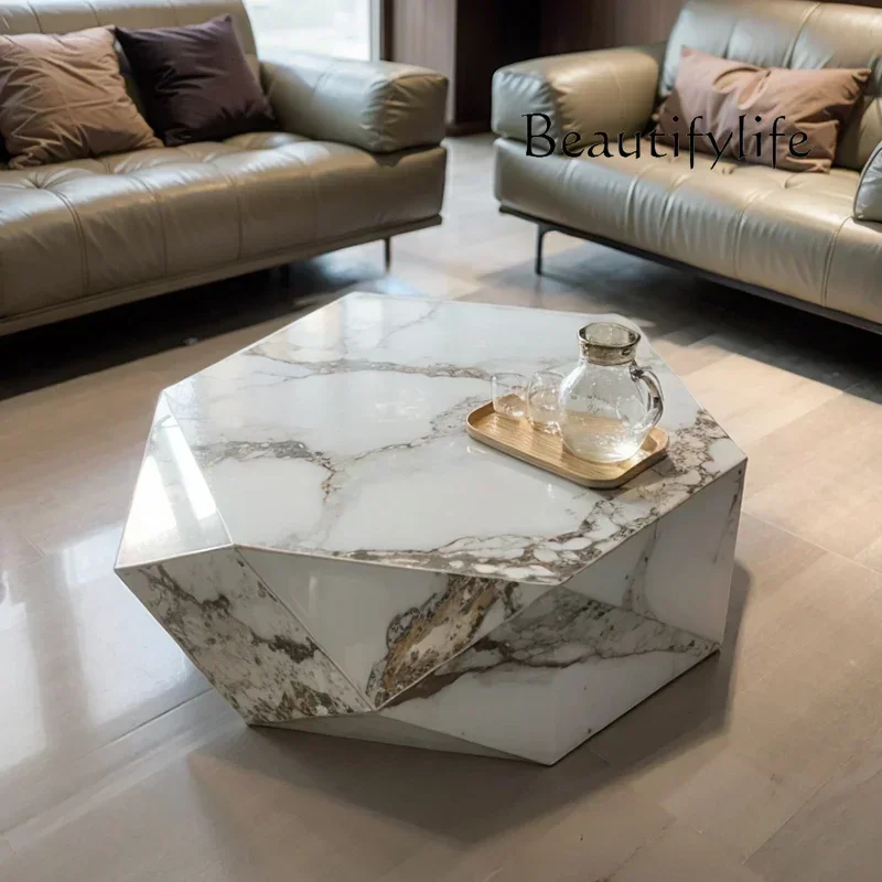 

N Design sense diamond coffee table high-end luxury luxury villa coffee table special-shaped irregular minimalist living room