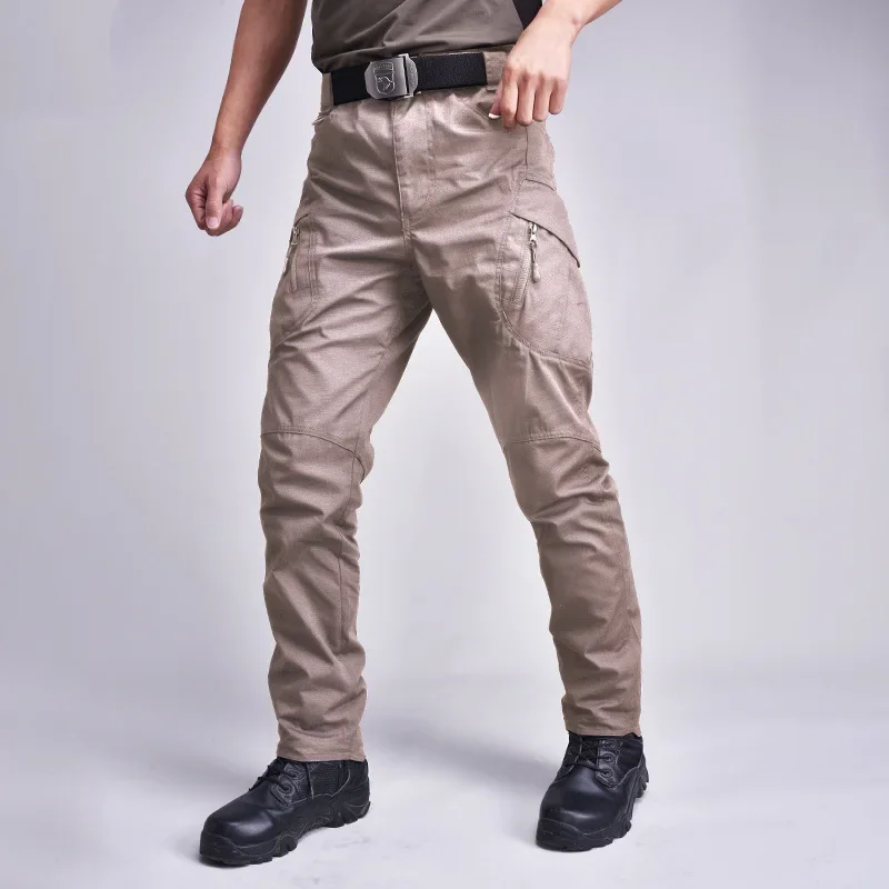 Hunting Pants Mens Outdoor sports Multiple Pocket Elasticity Urban Commuter Trousers Men Slim Fat Cargo Pant 5XL