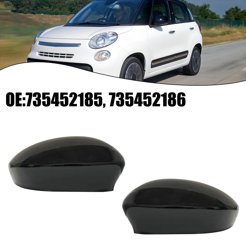 

2pcs Rearview Mirror Housing LEFT+RIGHT MIRROR COVER GLOSSY BLACK FOR 2007-2019 Made Of High-quality Materials