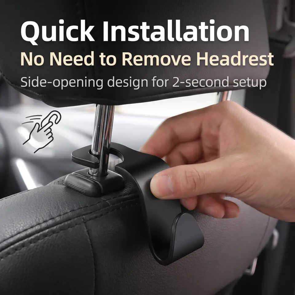 Universal Car Headrest Hook Multifunctional Auto Seat Back ABS Storage Holder Car Interior Accessories - 5