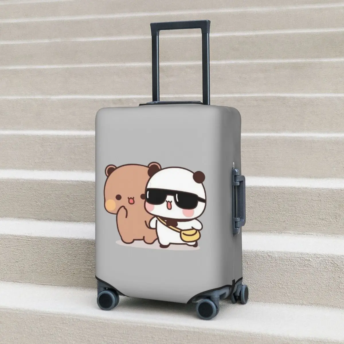 

Bear And Panda Bubu Dudu Balloon Suitcase Cover Protection Elastic Travel Luggage Protector Covers for 18-32 Inch